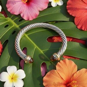 David Yurman 14k Gold & Sterling Silver Citrine Bracelet OUR PRICE IS FIRM